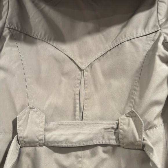 Vintage Khaki Trench Coat with Removable Plaid Liner Tan Belted Overcoat Size 8 - Picture 13 of 16